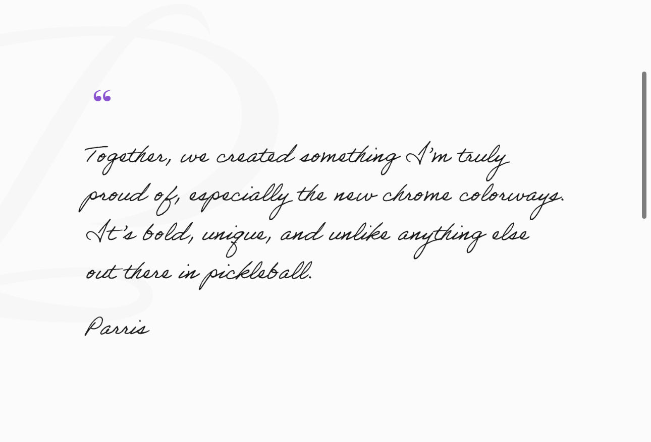 Parris Todd Pickleball Paddle: Truth Behind “Chrome” Aesthetic Innovation