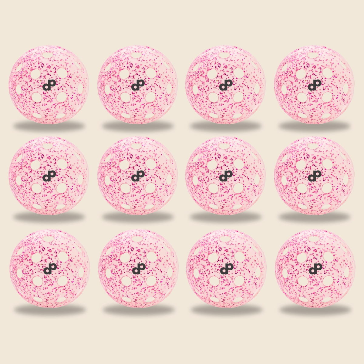 Pink Glitter Pickleball Ball 12-Pack - Dope Pickleball Co.