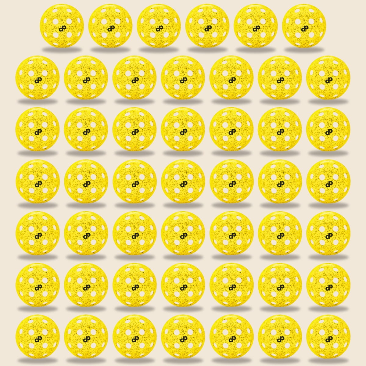 Yellow Glitter Pickleball Ball 48-Pack - Dope Pickleball Co.