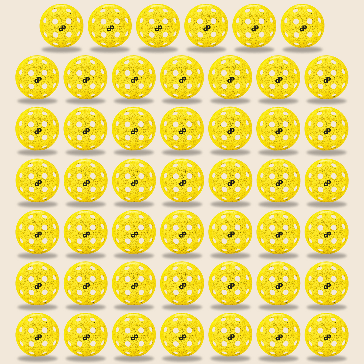 Yellow Glitter Pickleball Ball 48-Pack - Dope Pickleball Co.