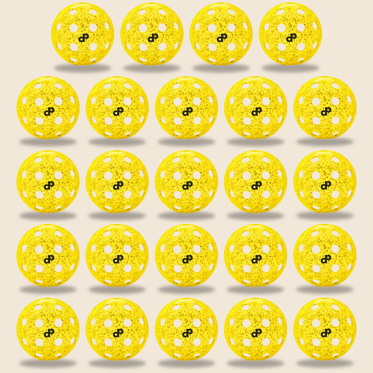 Yellow Glitter-Infused Pickleball Ball 24-Pack - Dope Pickleball Co.