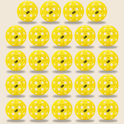 Yellow Glitter-Infused Pickleball Ball 24-Pack - Dope Pickleball Co.