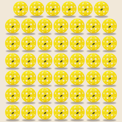Yellow glitter pickleball balls, 48 pack, by Dope Pickleball Co.