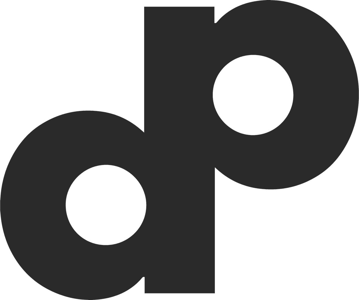 DOPE Pickleball DP monogram in charcoal