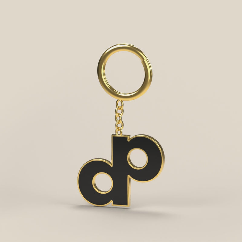 High Roller Gold Logo Keychain